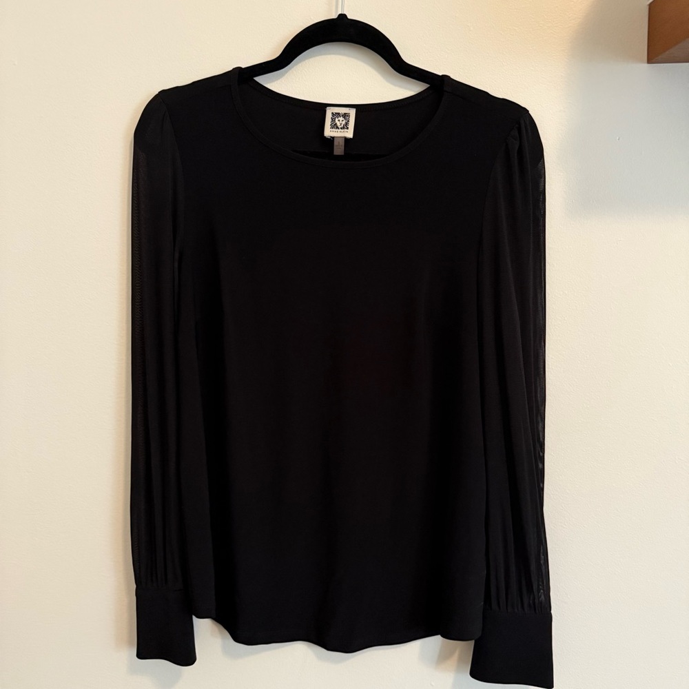 Anne Klein Elegant Black Blouse